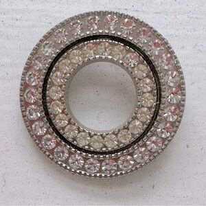 Vintage Rhinestone Circle Pin
